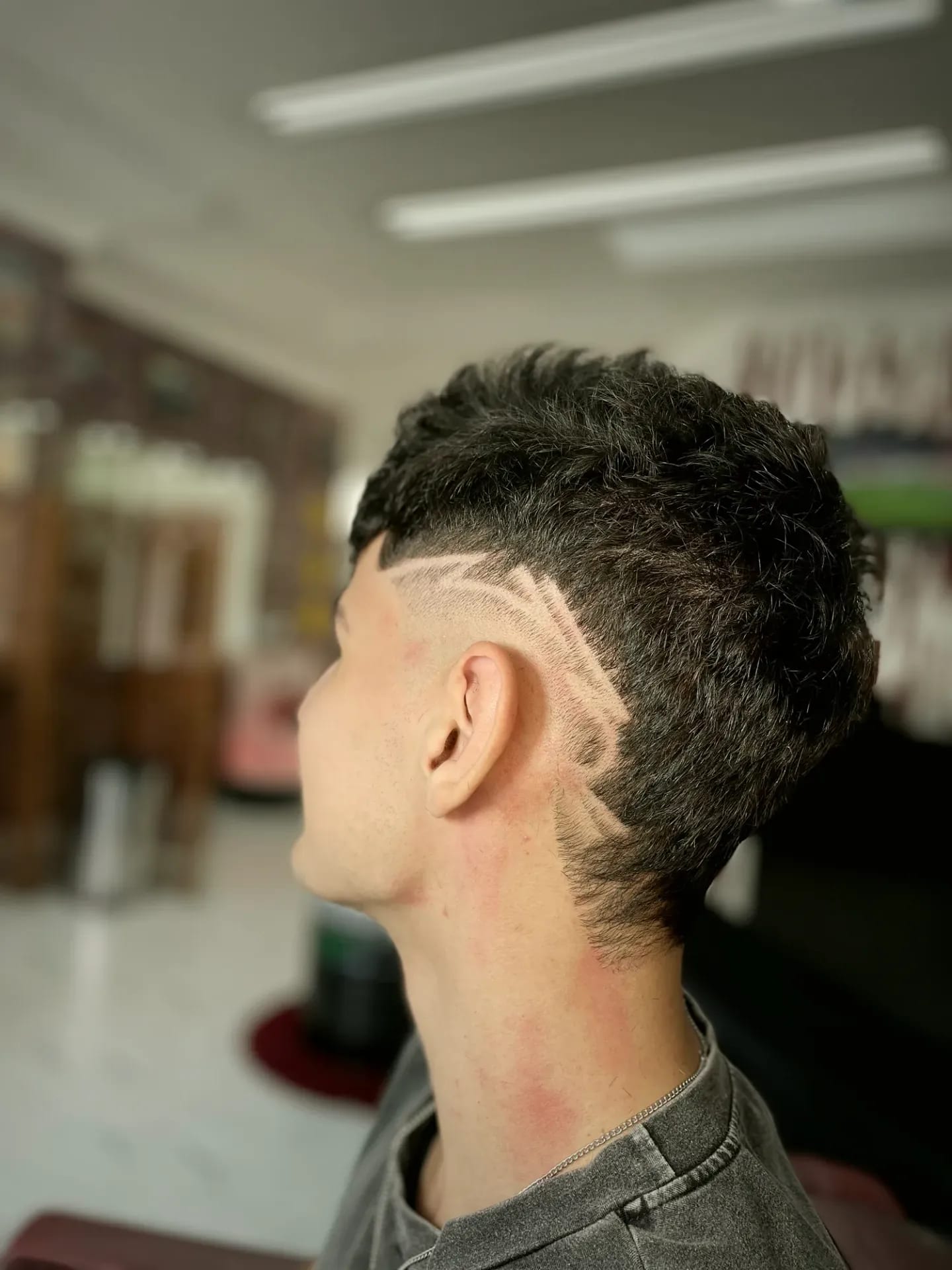 Risco desenhado no corte