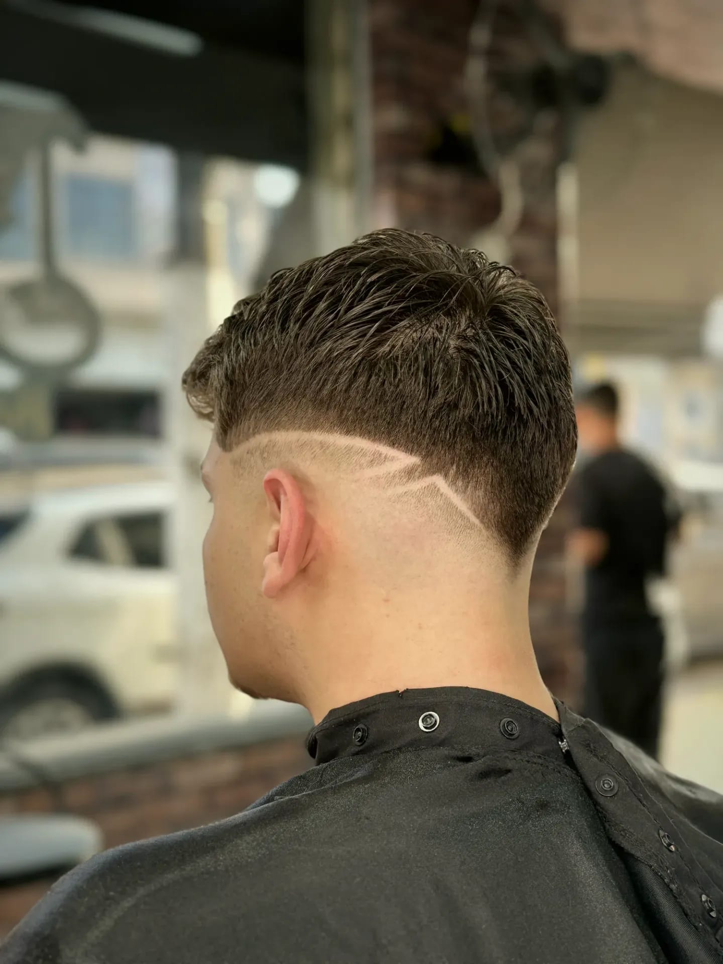 Corte texturizado com risco